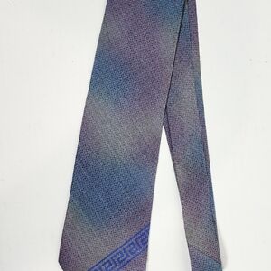 Versace Vintage Blue and Purple Textured Tie